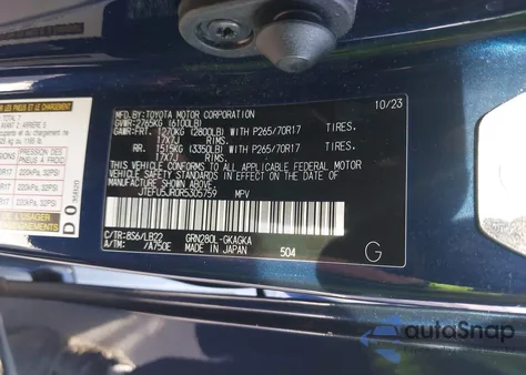 2024 Toyota 4Runner Sr5 Premium from USA, damaged, VIN JTEFU5JR0R5305759